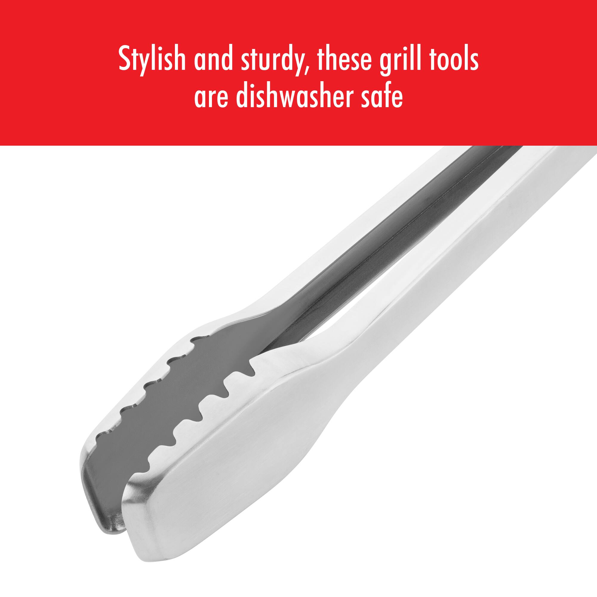 Stylish and sturdy, these grill tools are dishwasher safe