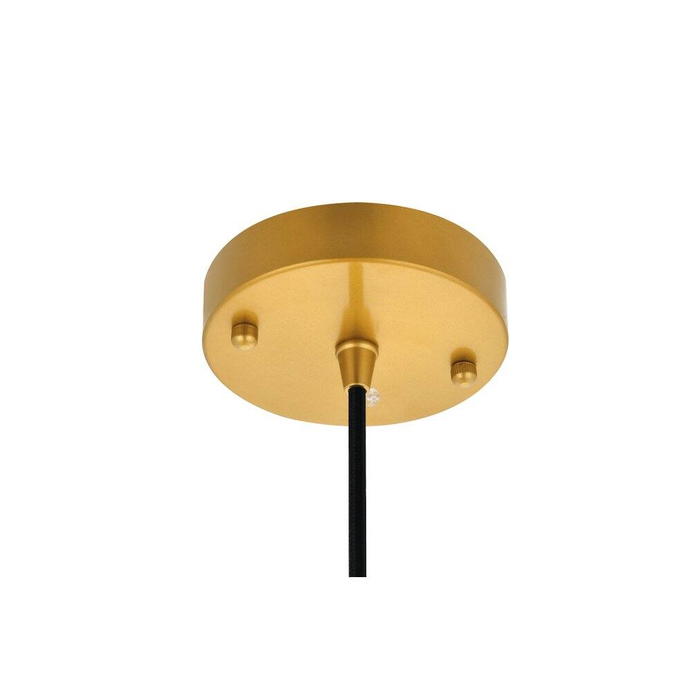 Left. Living District - Etude 1 Light Satin Gold And Black Pendant - Satin Gold And Black.