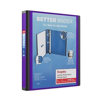 "Staples - 1"" 3-Ring Better Binder, D-Ring - Purple" price history on PriceWatchPro