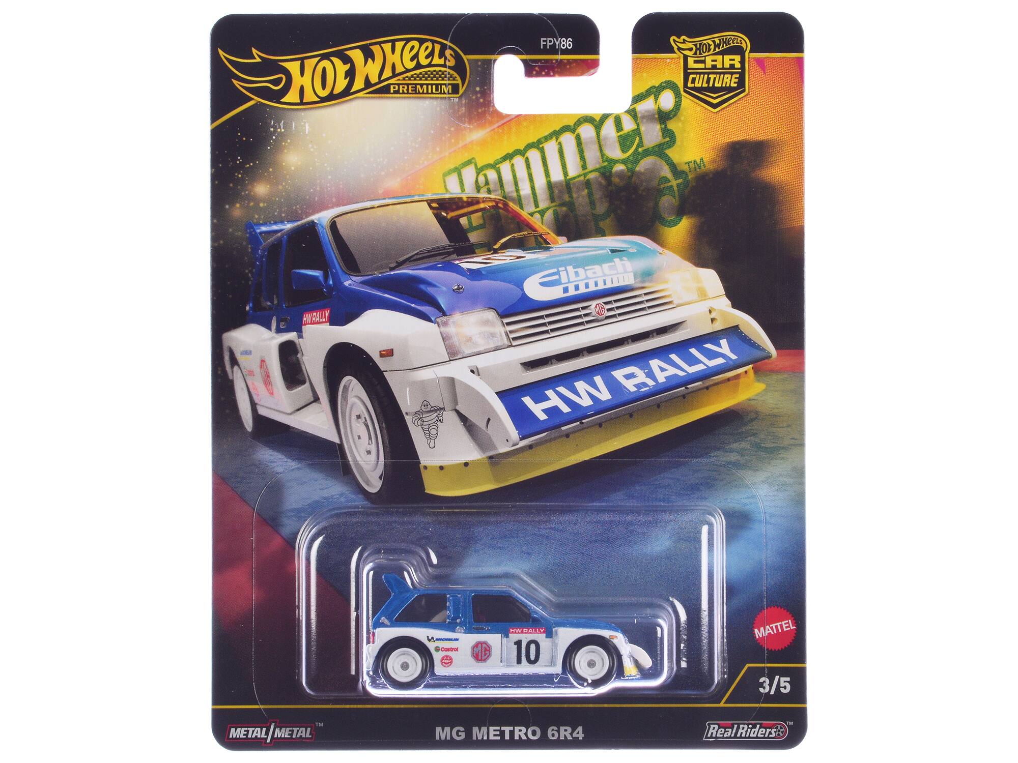 FPY86 Hot Wheels Premium Culture Hammer Ibachi HW Rally & Cutru I MG WIt PALLY 10 MATTEL 3/5 1H METAL/METAL METAL METAL MG METRO 6R4 -- Real Riders