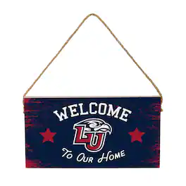 Evergreen Enterprises - Liberty Flames 6" x 11" Welcome Home Wood Wall Sign with Rope Hanger - Multicolor