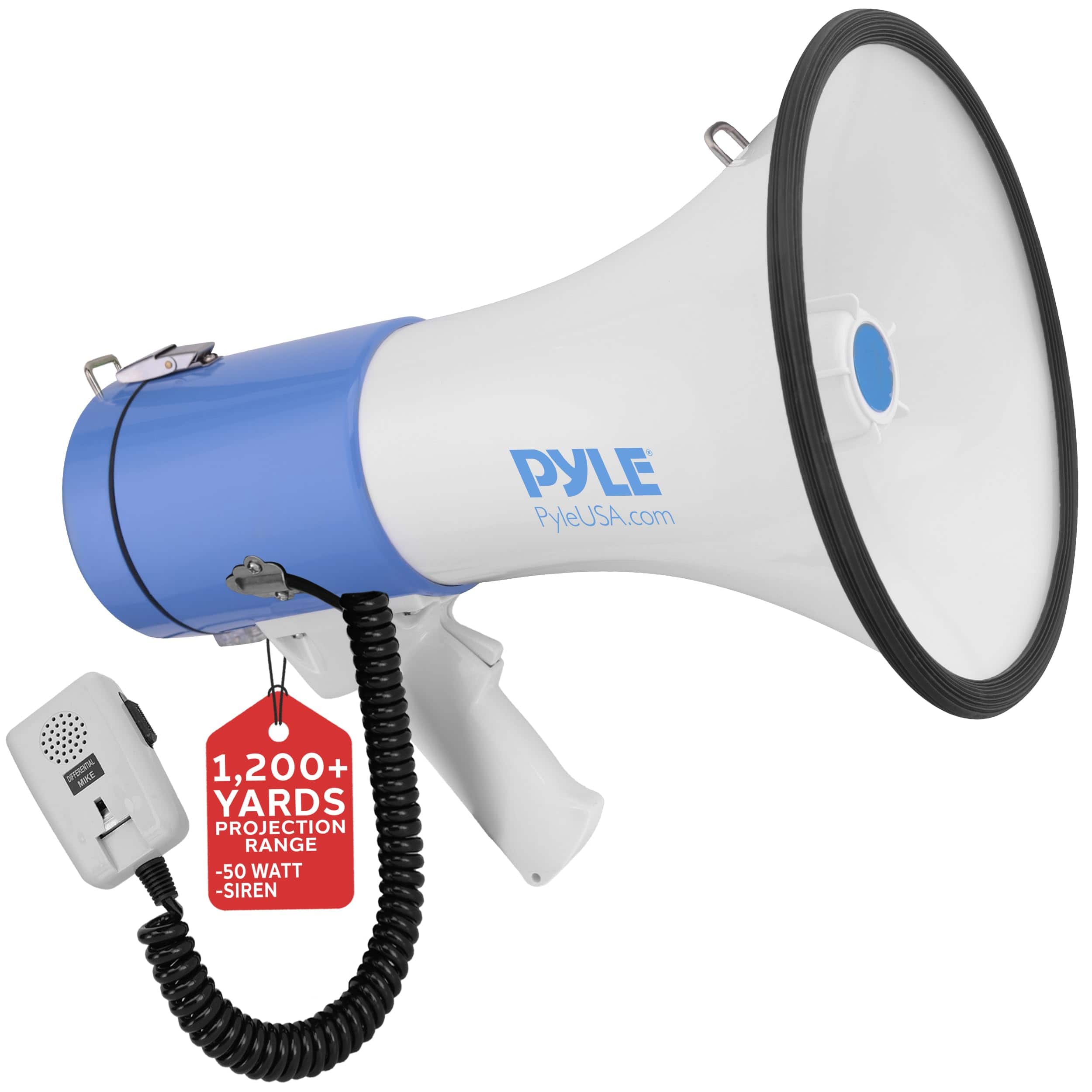 PYLE PyleUSA.com 1,200+ YARDS PROJECTION RANGE -50 WATT -SIREN