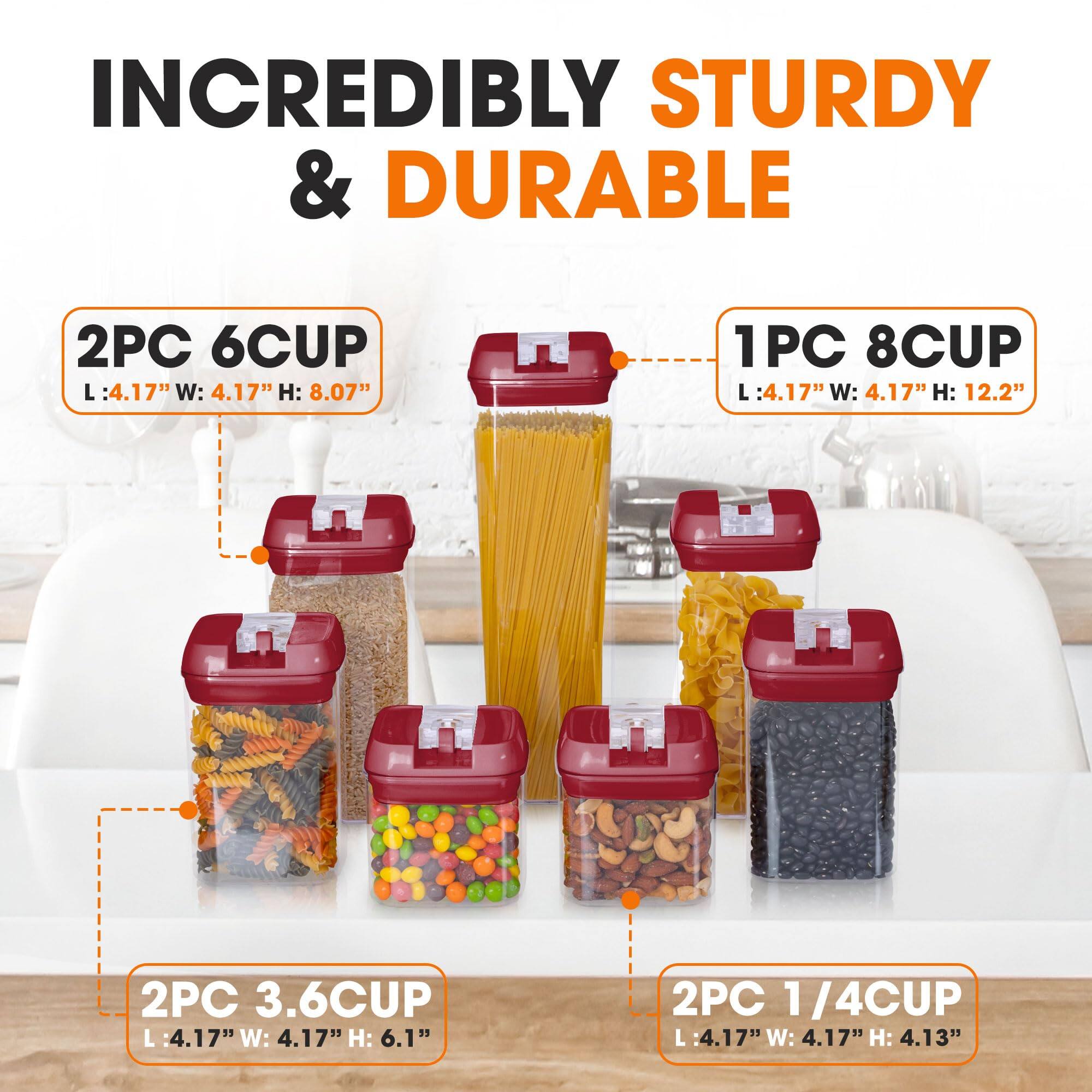 INCREDIBLY STURDY & DURABLE

2PC 6CUP
L: 4.17" W: 4.17" H: 8.07"

1PC 8CUP
L: 4.17" W: 4.17" H: 12.2"

2PC 3.6CUP
L: 4.17" W: 4.17" H: 6.1"

2PC 1/4CUP
L: 4.17" W: 4.17" H: 4.13"
