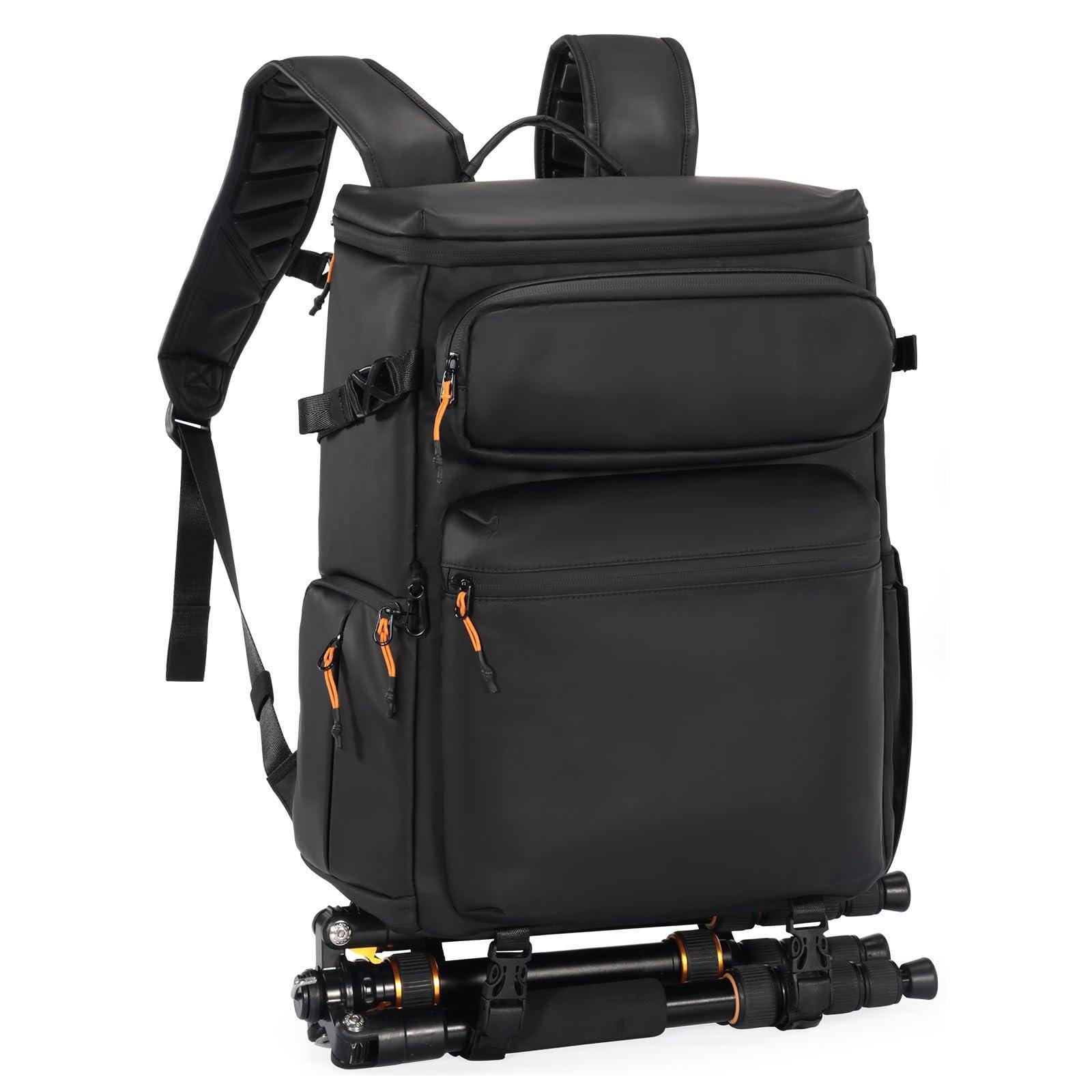 Front. Stamp n Camp - Camera Backpack  Professional Dslr slr mirrorless Bag With Tripod Holder   Drone laptop Compartment Waterproof - Default.