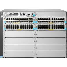 Front. HP - HPE 5412R 92GT PoE+/4SFP+ (No PSU) v3 zl2 Switch - 92 Ports - Manageable - Gigabit Ethernet, 10 Gigabit Ethernet - black.