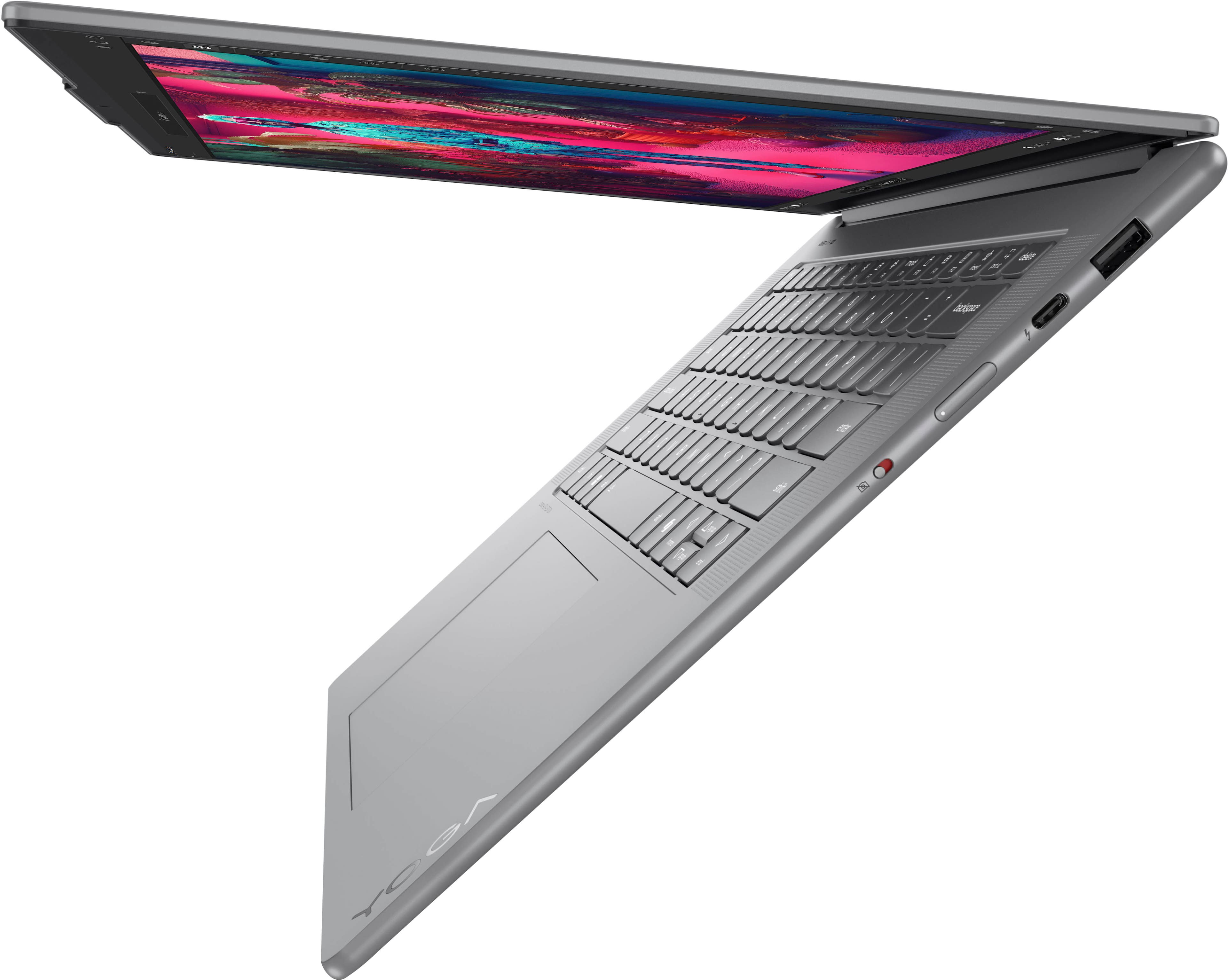 Alt View 18. Lenovo - Yoga Slim 7i Aura Edition - Copilot+ PC - 15.3” 3K 120Hz Touchscreen Laptop - Intel Core Ultra 7 256V 2024 - 16GB - 1TB - Luna Gray.