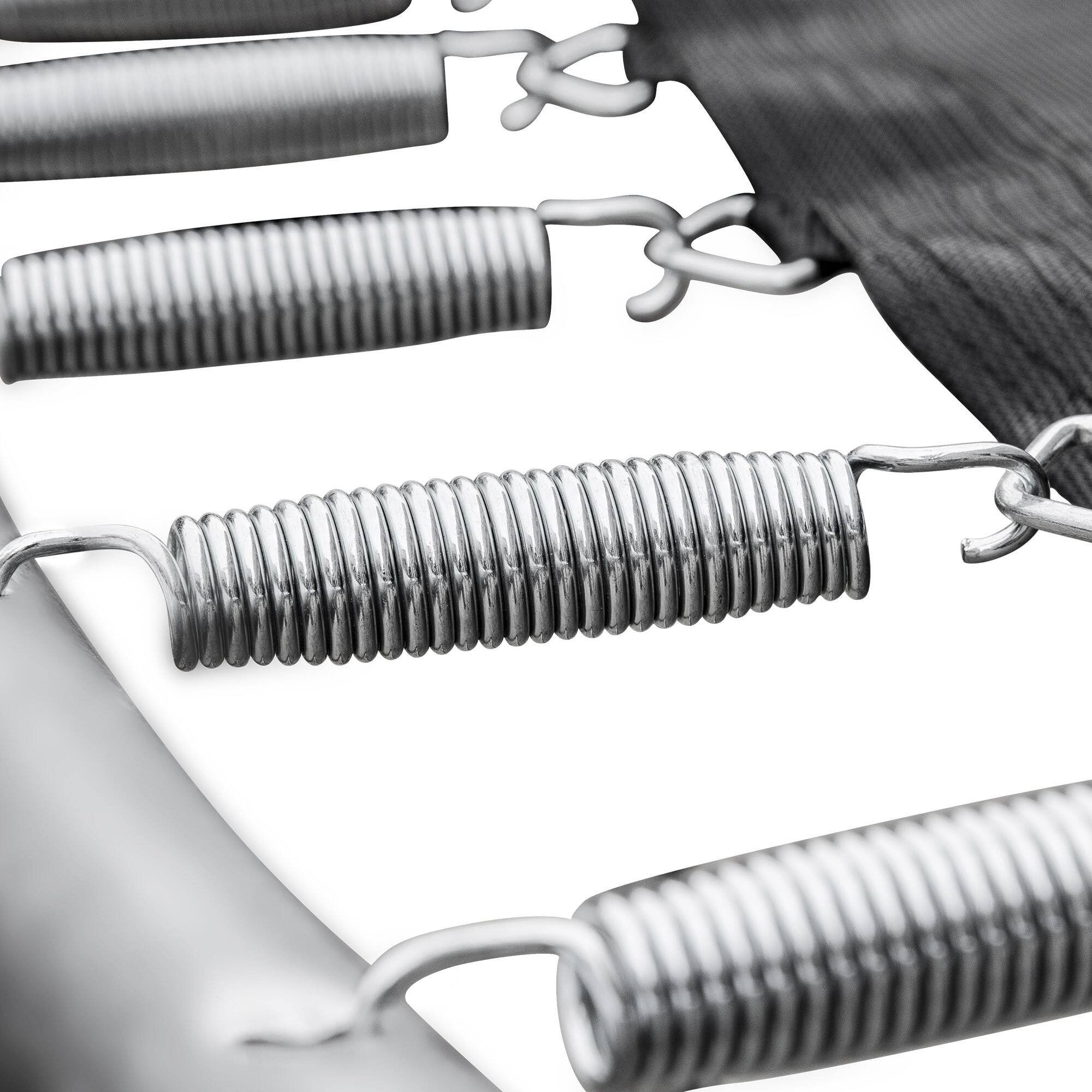 Alt View 5. Ecooso - 12FT Trampoline with Basketball Hoop: Safety Enclosure Net, Ladder, 70 Springs, 5 W-Legs, 200 lb Capacity - Blue.