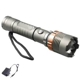 Cluzine - Rechargeable LED Tactical Flashlight – Super Bright Police Torch with Adjustable Zoom Focus