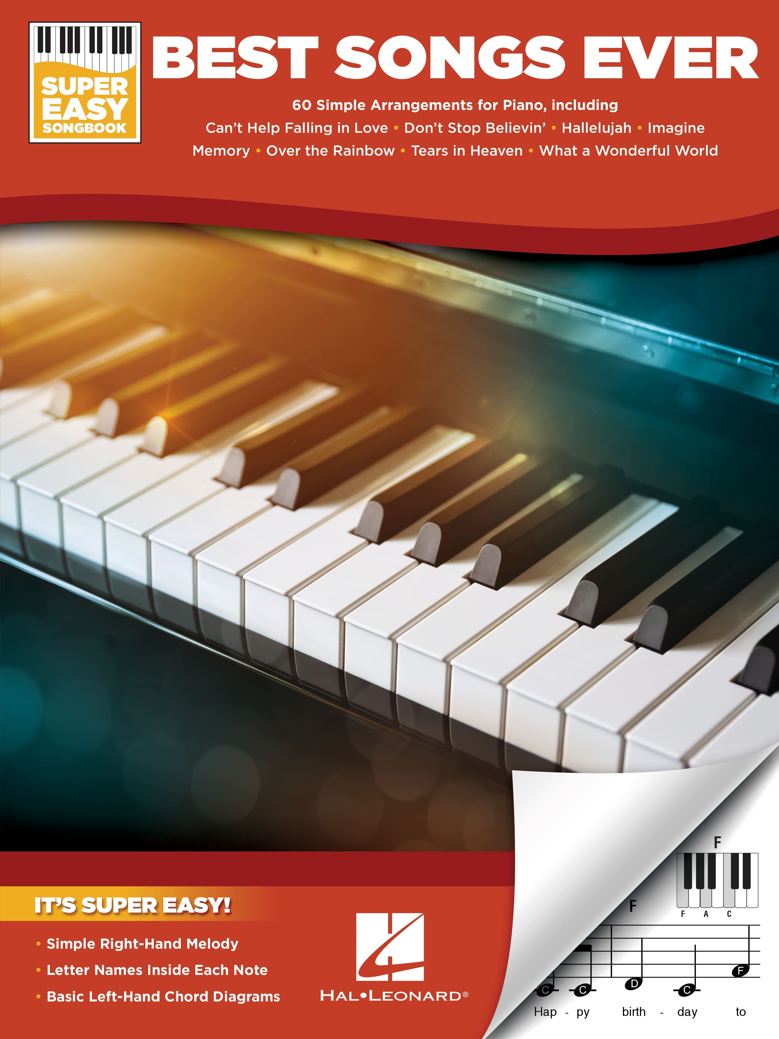 Hal Leonard - Best Songs Ever Super Easy Piano Songbook Featuring 60 Popular Songs for Beginner Piano Players Learning Music price history on PriceWatchPro