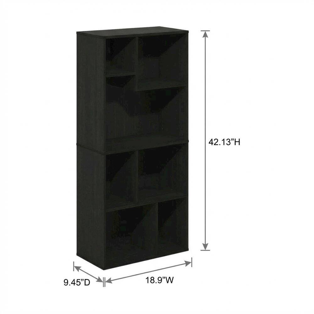 FurniFact - 7-Cube Irregular Bookcase with Storage Organizer and Modern Design - Espresso price history on PriceWatchPro