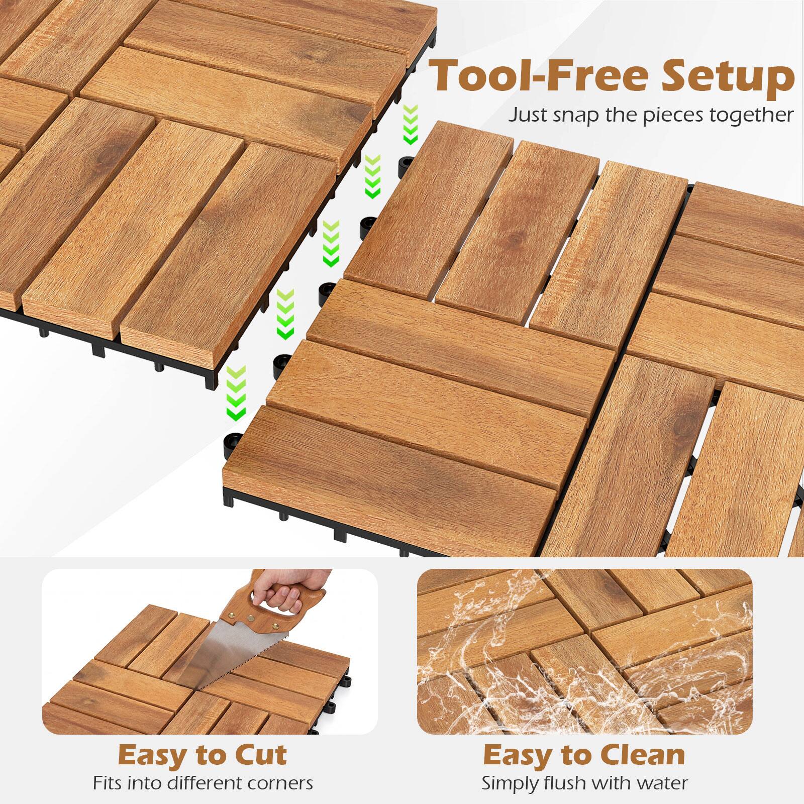 Tool-Free Setup  
Just snap the pieces together  

Easy to Cut  
Fits into different corners  

Easy to Clean  
Simply flush with water