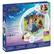 The image shows a box of Disney Encanto art mosaic window clings, which includes a personalizer with des strass art mosaic window clings, a 12-page story book, and an instruction sheet. The box also contains 61 window clings and 2 gemstones. The product is intended for children aged 3 and above, and it is a choking hazard. The box warns that small parts are not suitable for children under 3 years of age. The product is made in China.