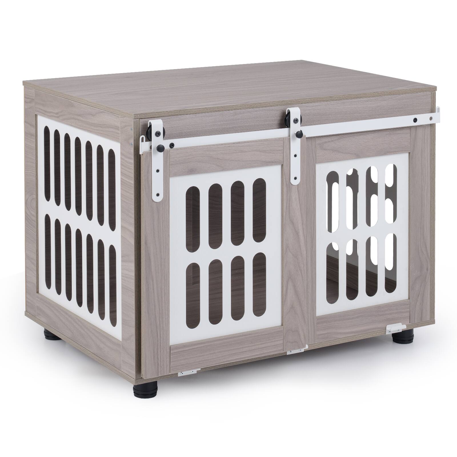 Alt View 9. Gymax - Gymax 31.5'' Dog Crate Furniture w/Sliding Barn Door for Living Room Bedroom Hallway.
