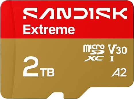 SANDISK - Extreme 2TB microSD Card + Adapter, Up to 245MB/s Read Speeds