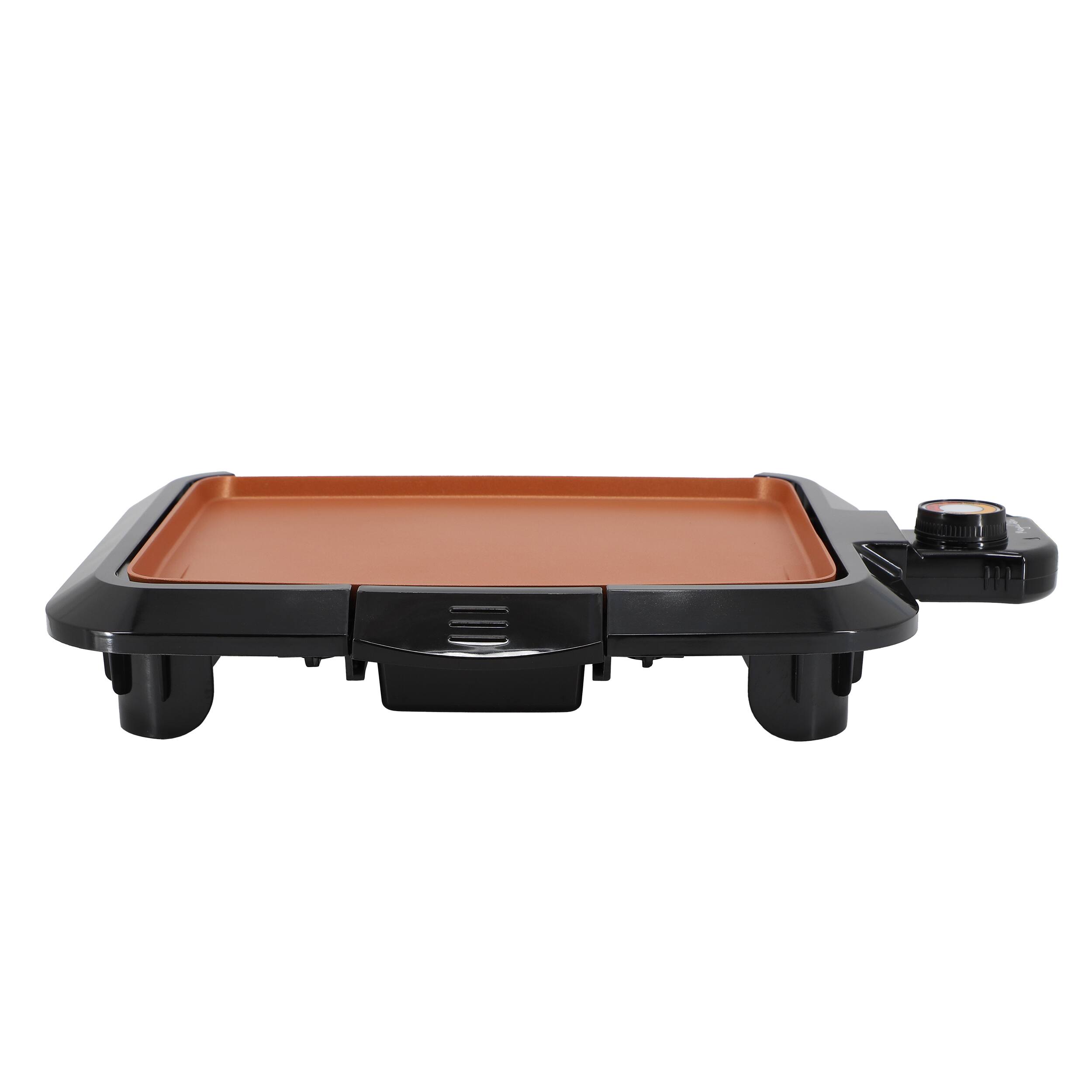 Alt View 1. MegaChef - MegaChef 10.63 Inch Electric Grill with Copper Coating - Copper.
