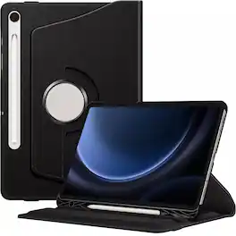 Kitcheniva - 360 Degree Rotating Case For Samsung Galaxy Tab S9 FE 10.9 Inch - Black
