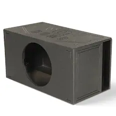 Front. QPower - QPower QBOMB15VL Single 15" Vented Ported Car Subwoofer Sub Box Enclosure QBOMB - Black.