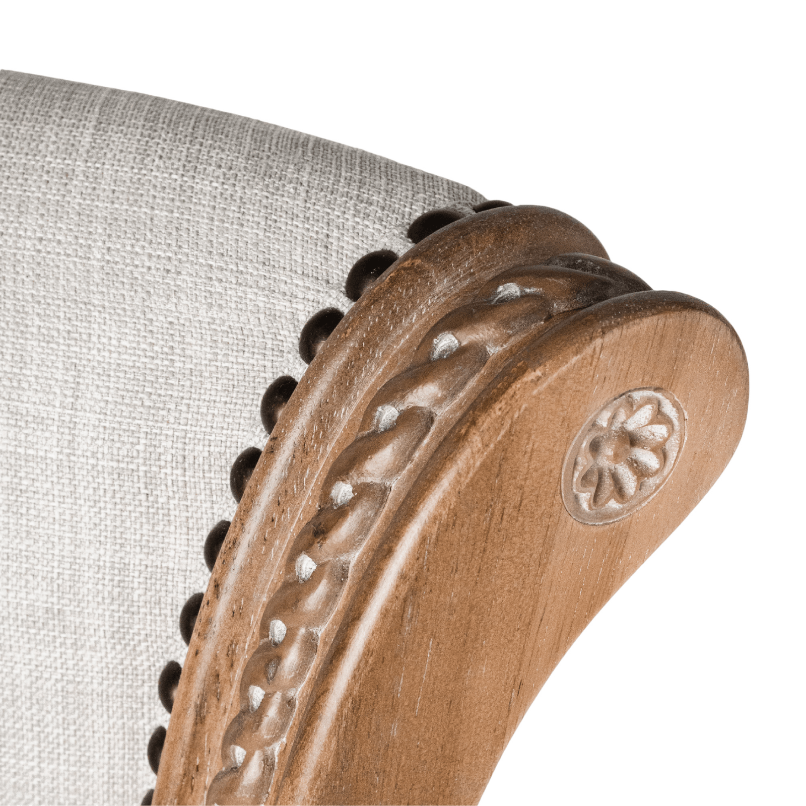 Alt View 6. Maven Lane - 26" Pullman Counter Stool In Weathered Oak Finish With  Fabric Upholstery - Weathered Oak.