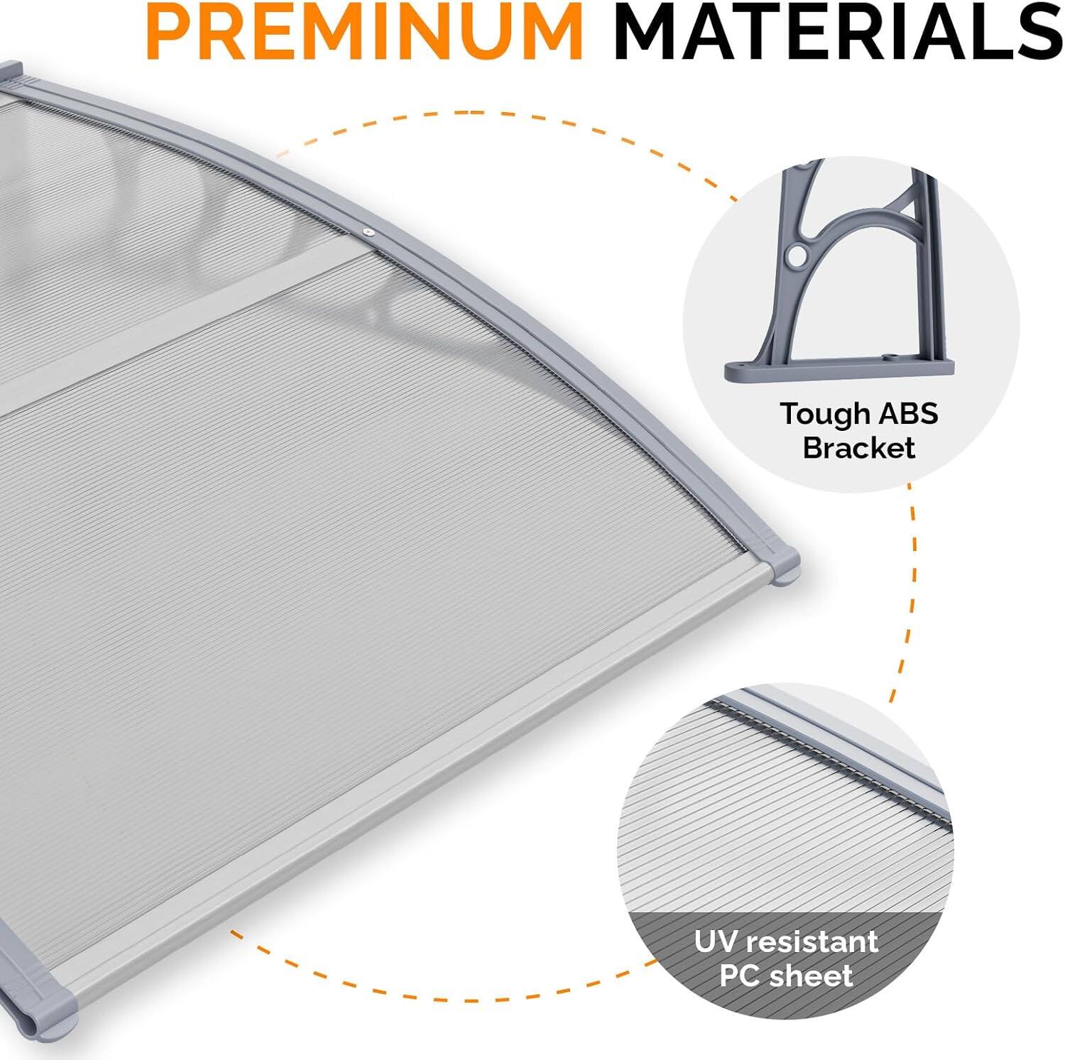 PREMIUM MATERIALS  
Tough ABS Bracket  
UV resistant PC sheet