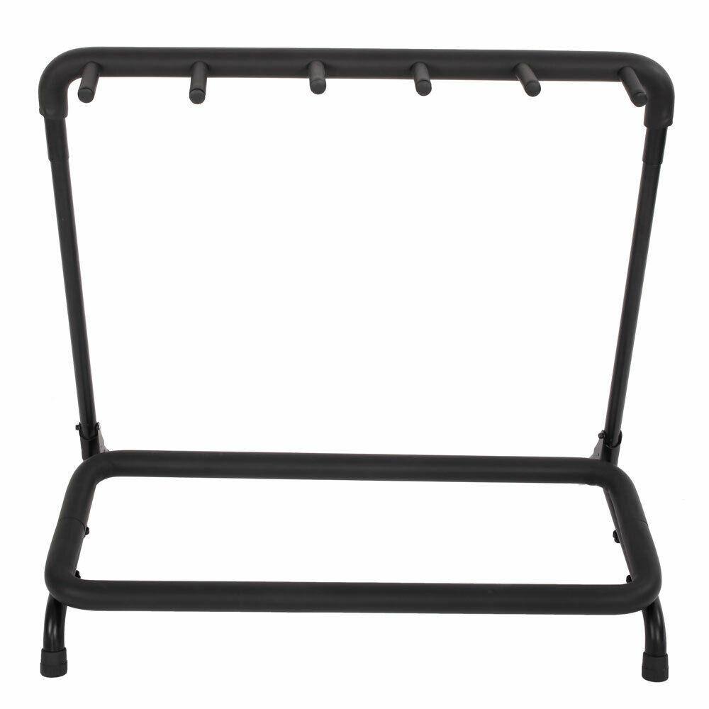 Front. Winado - Multiple Guitars Stand Display Stand Guitar & Ukulele & Bass & Banjo Holder for Band, Studio, Home (Round-5 Holder).