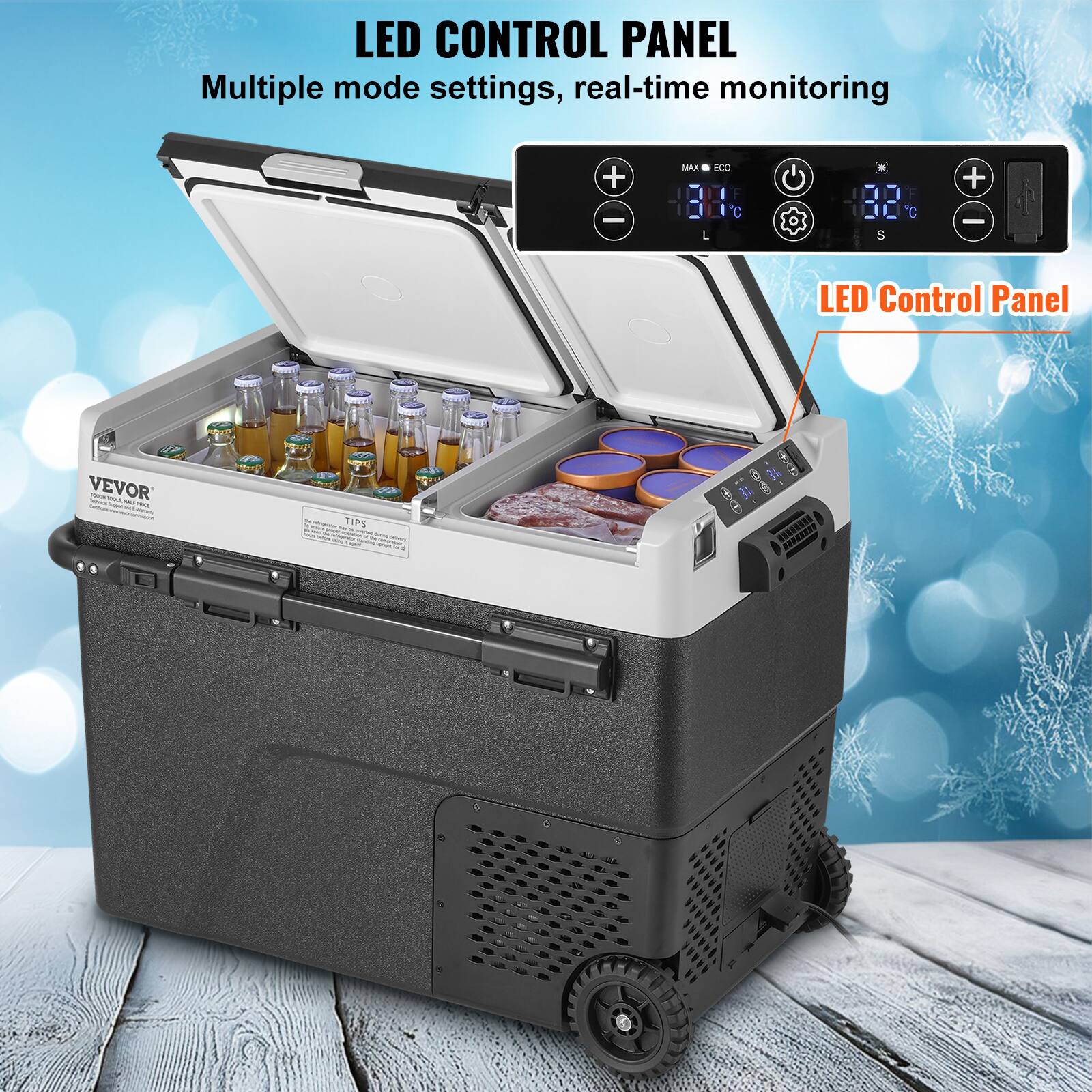 LED CONTROL PANEL
Multiple mode settings, real-time monitoring
+ - MAX ECO " L S + - LED Control Panel
VEVOR