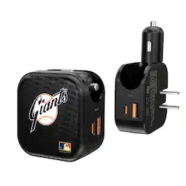 Keyscaper - San Francisco Giants Team Logo Dual Port USB Car & Home Charger - Multicolor