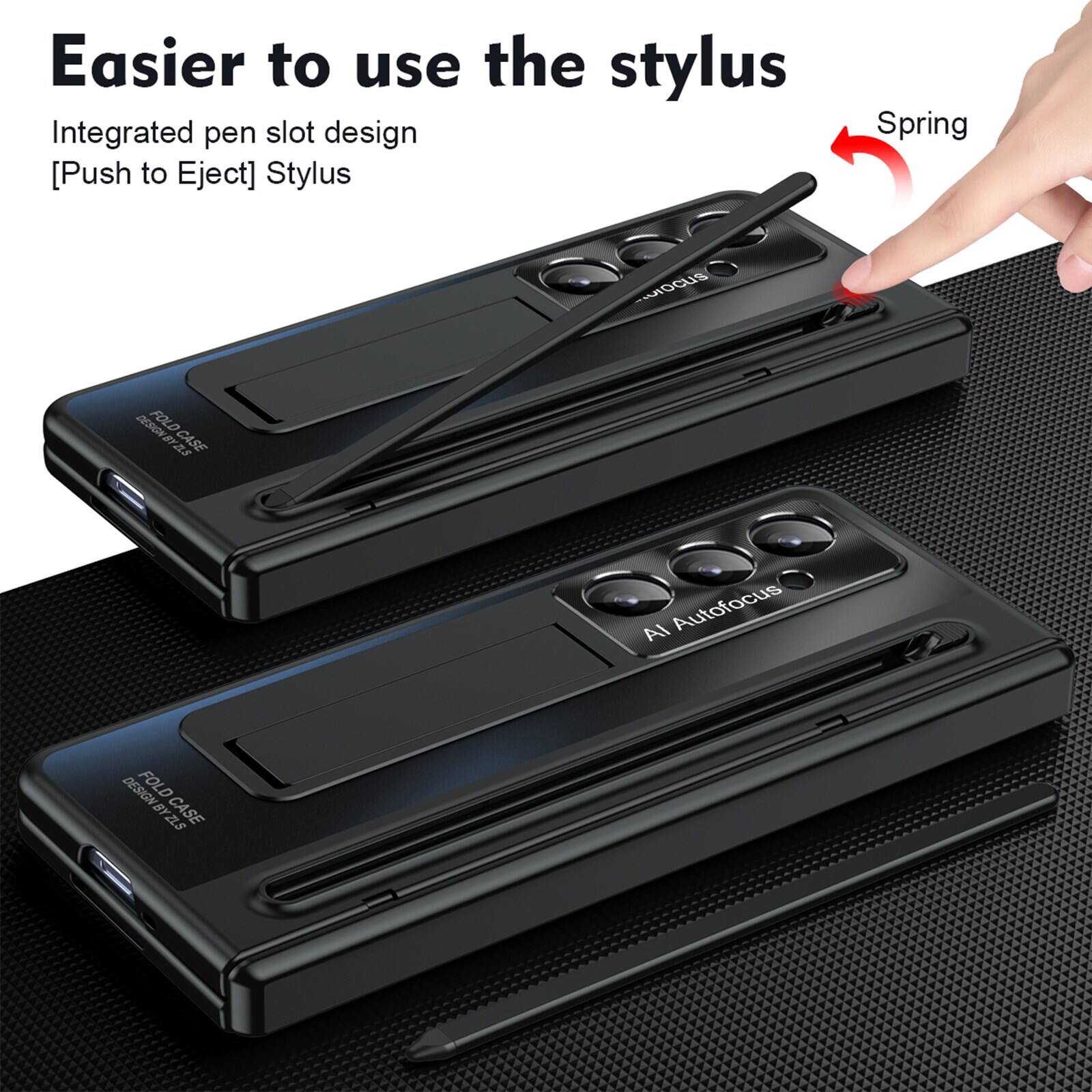 Easier to use the stylus  
Integrated pen slot design [Push to Eject] Stylus  
Spring  
AI Autofocus  
FOLD CASE  
DESIGN BY CASE