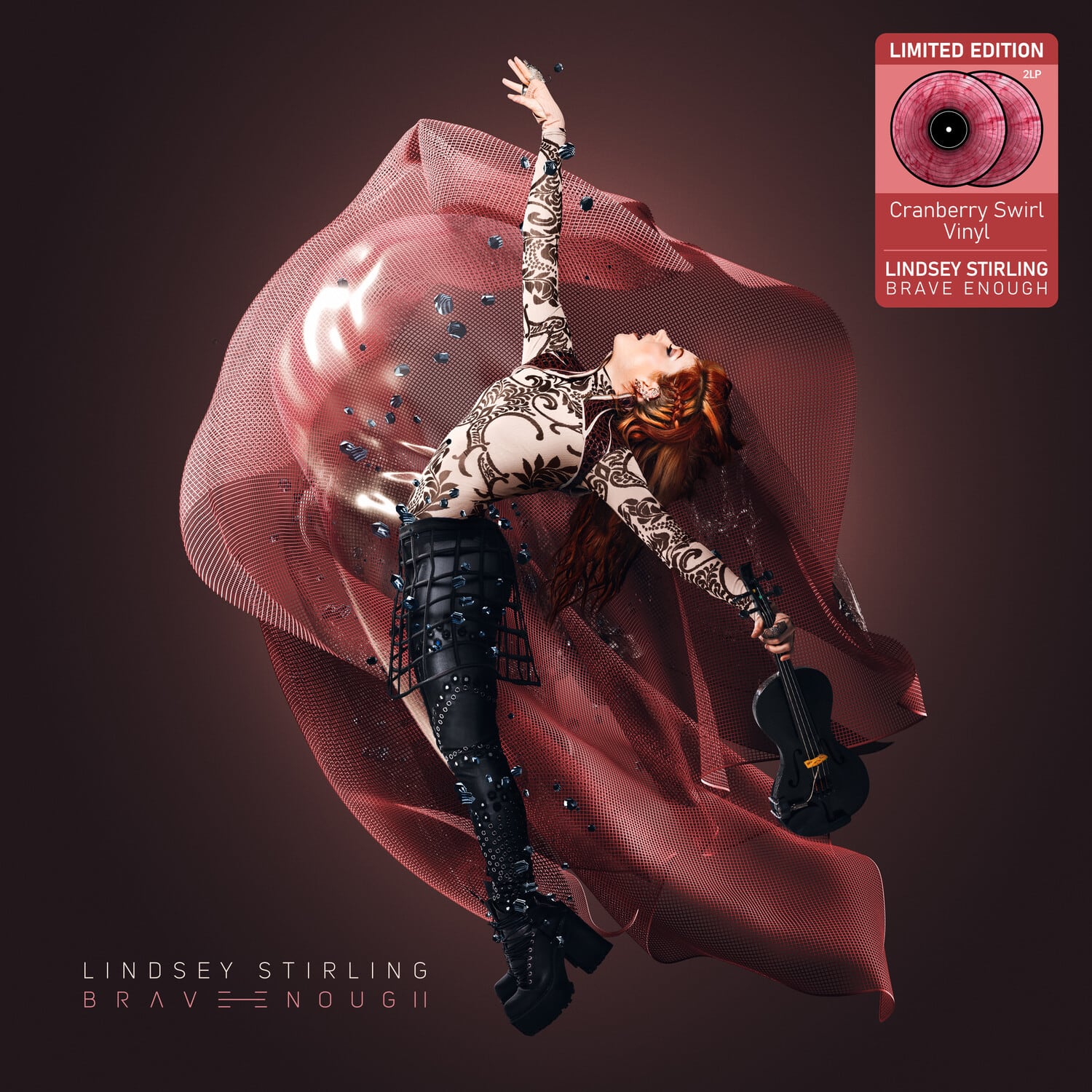 Lindsey Stirling - Brave Enough- Cranberry Swirl  - VINYL LP