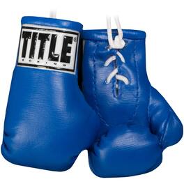 TITLE Boxing - 3.5" Authentic Detailed Mini Lace Up Gloves - Blue