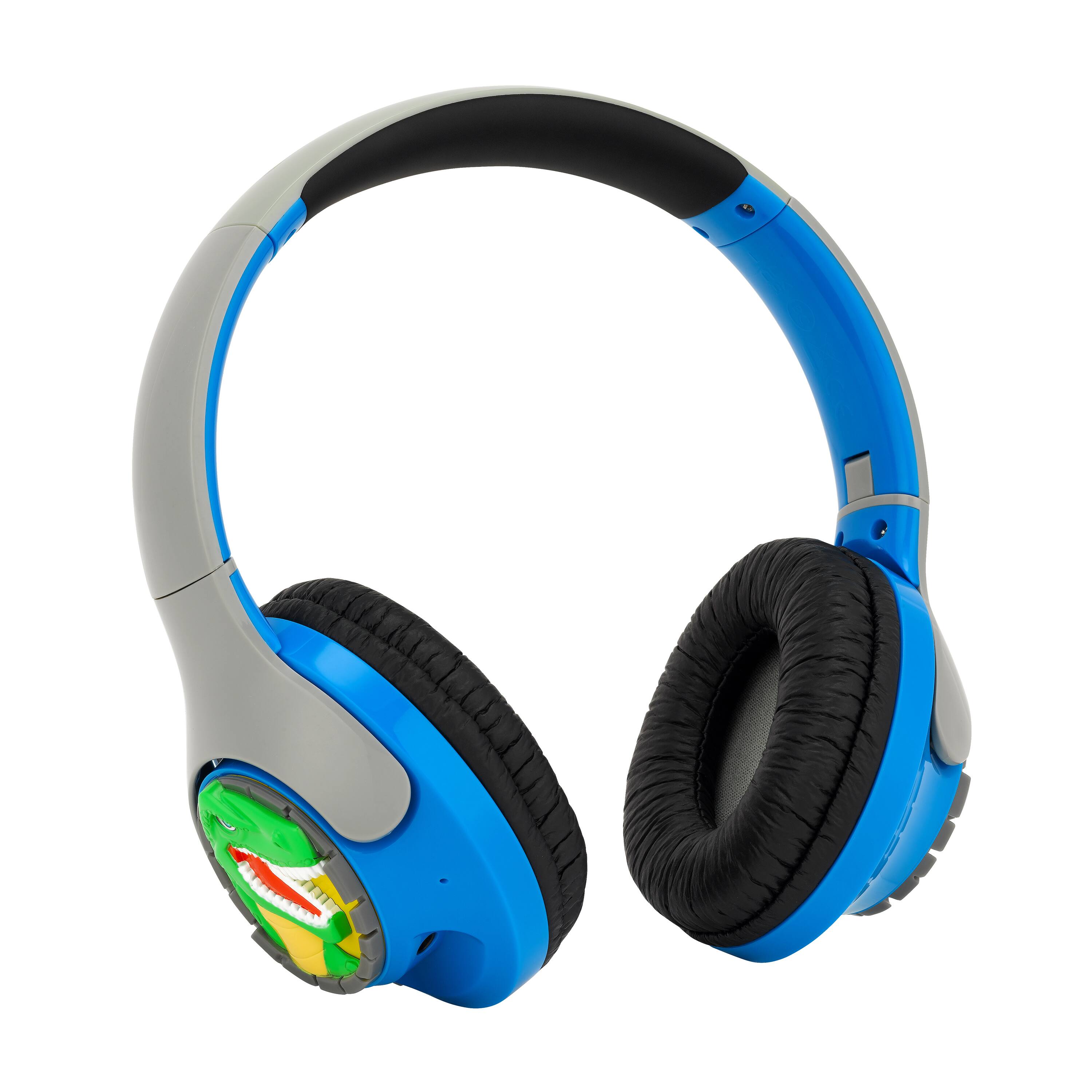 Angle. eKids - eKids Dinosaur Bluetooth Headphones for Kids, Wireless Headphones for School, Home, or Travel - Multicolor.