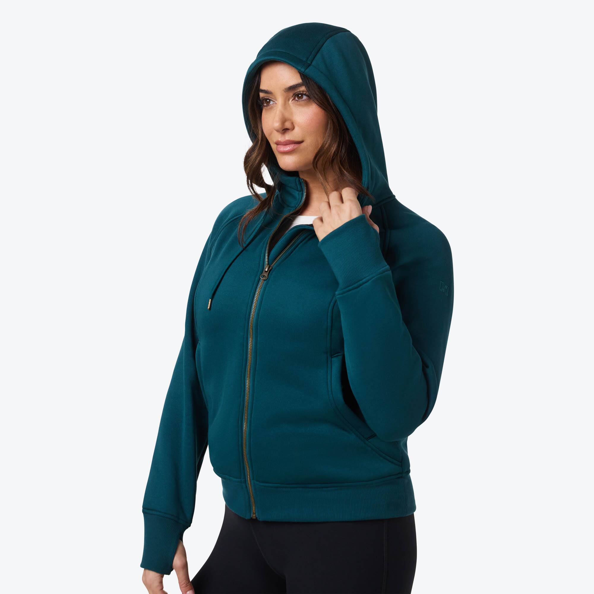 Alt View 1. Mobile Warming - Women's Highland Heated Hoodie - Dark Teal.