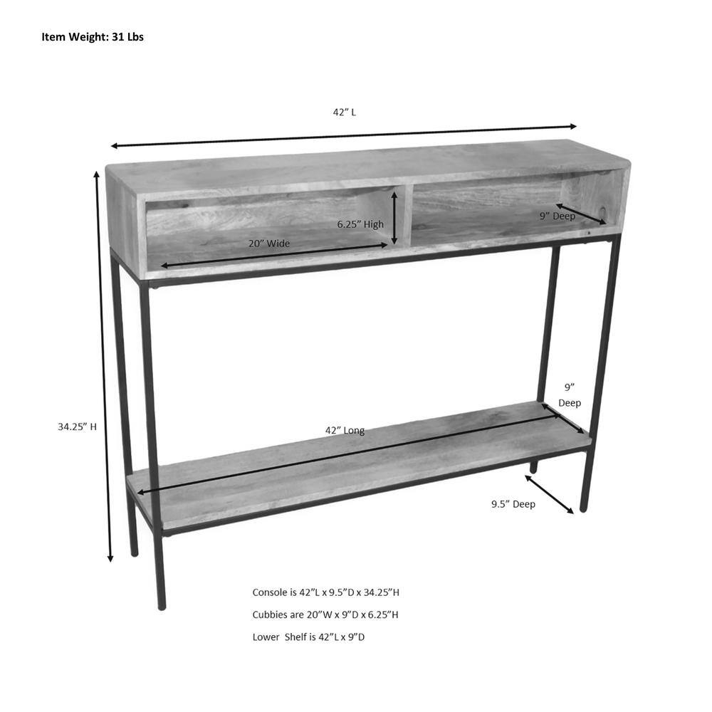 Carolina Chair & Table Edvin Console Table Chestnut/Black Chestnut ...