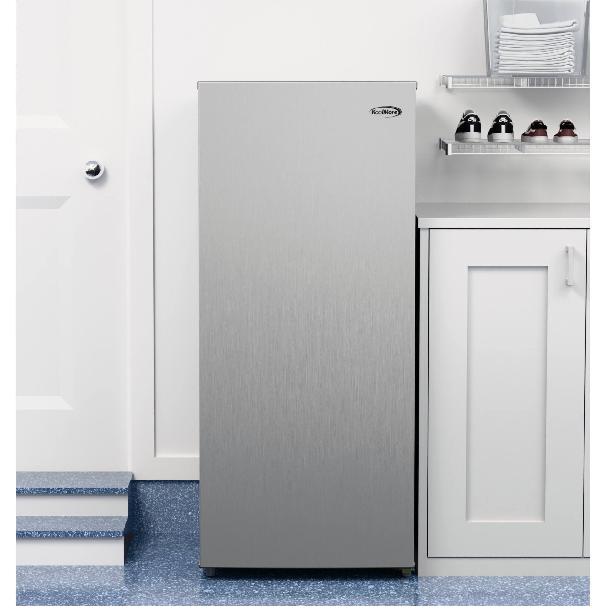 Back. Koolmore - 7 Cu. Ft. Garage Ready Convertible Upright Freezer/Refrigerator in Stainless Steel (KM-RUF-7S-SS) - Stainless steel.
