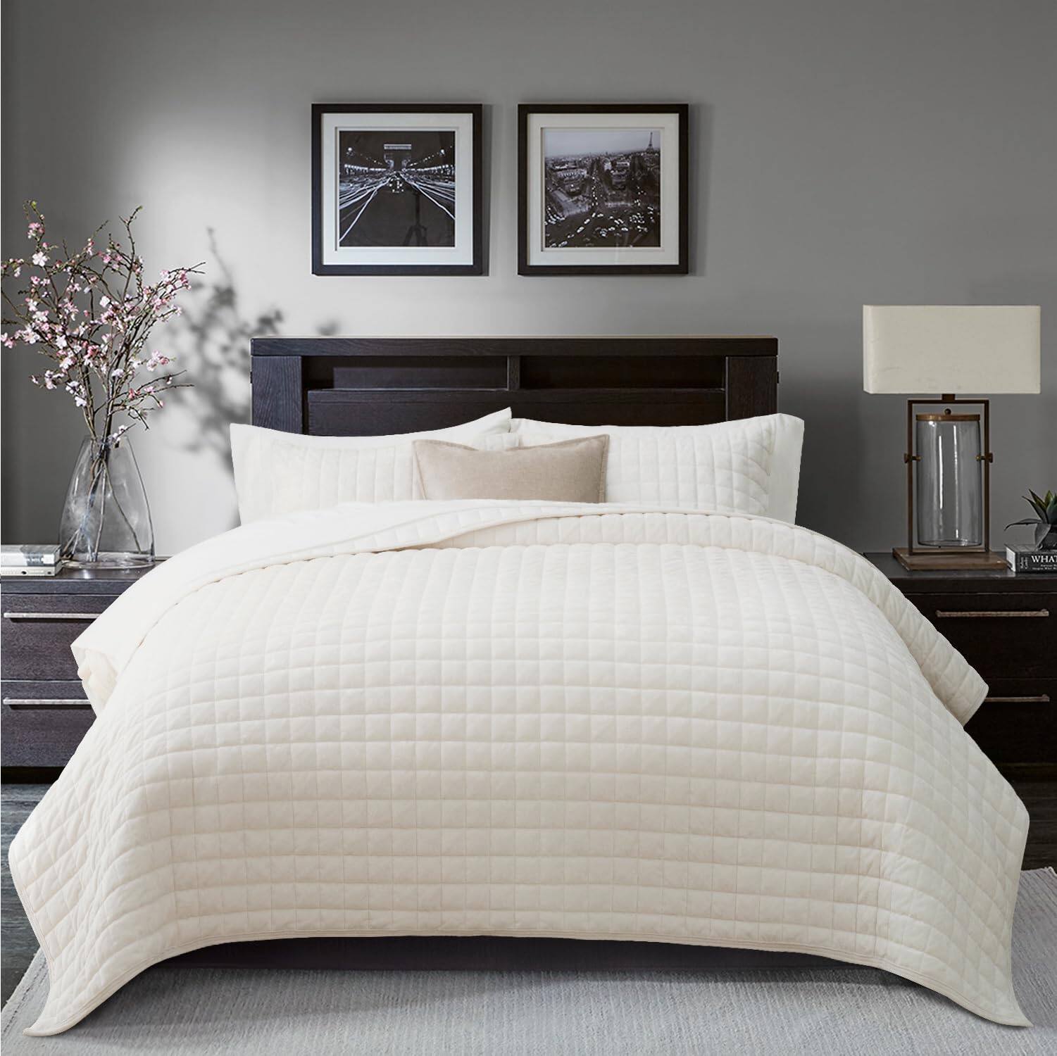 Ivory White Oversized Cal King (118"x106")
