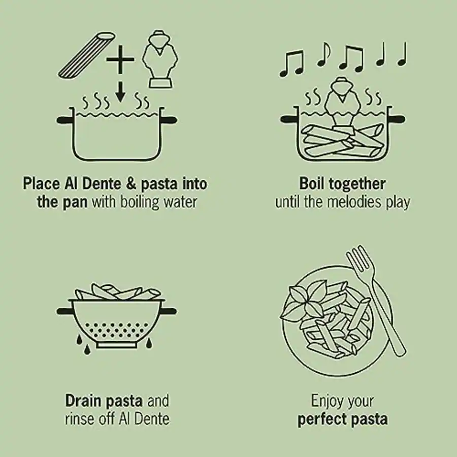 Singing Timer BrainStream Pasta Timer, Floating Al Dente Singing Timer with Italian ...