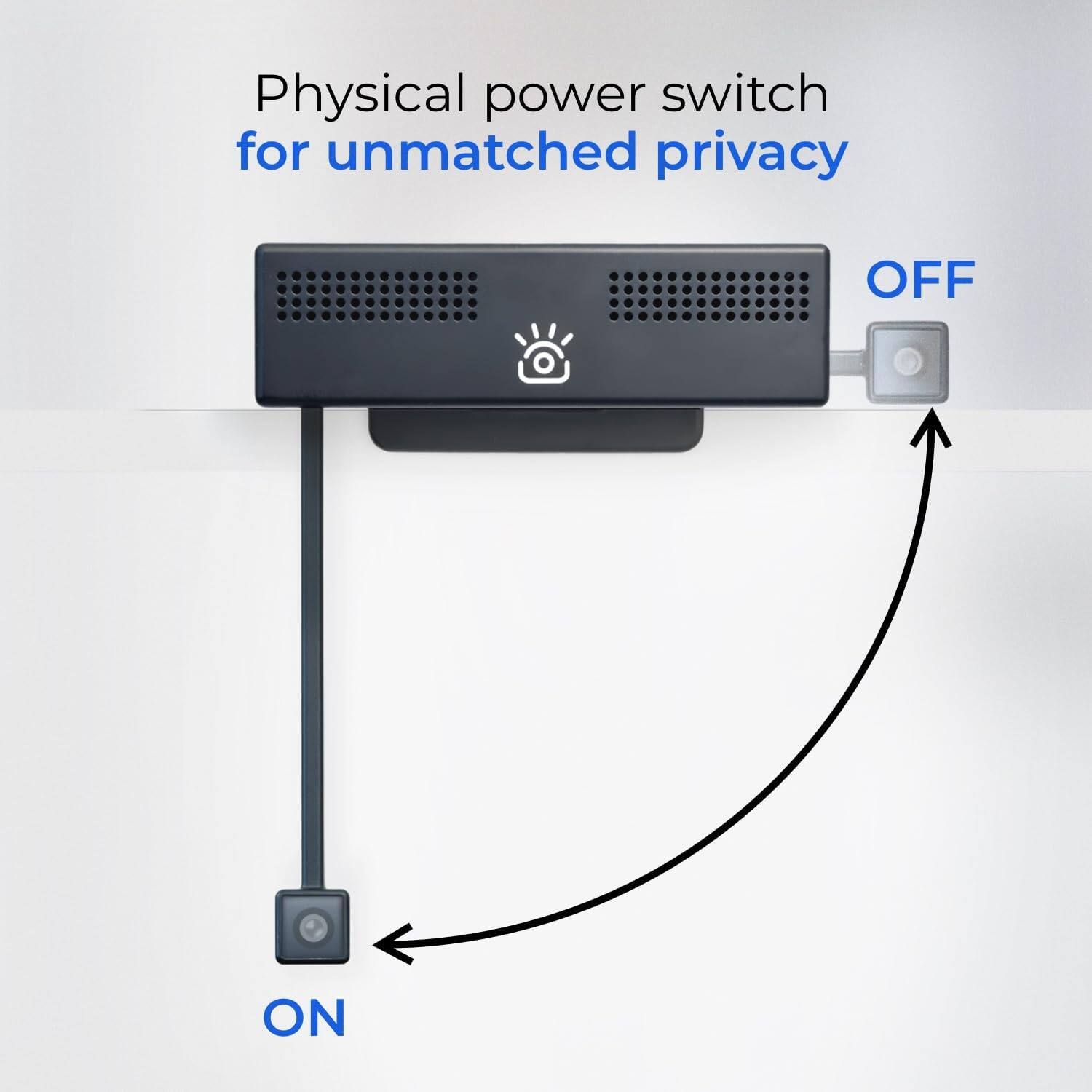 Physical power switch for unmatched privacy  
OFF  
ON