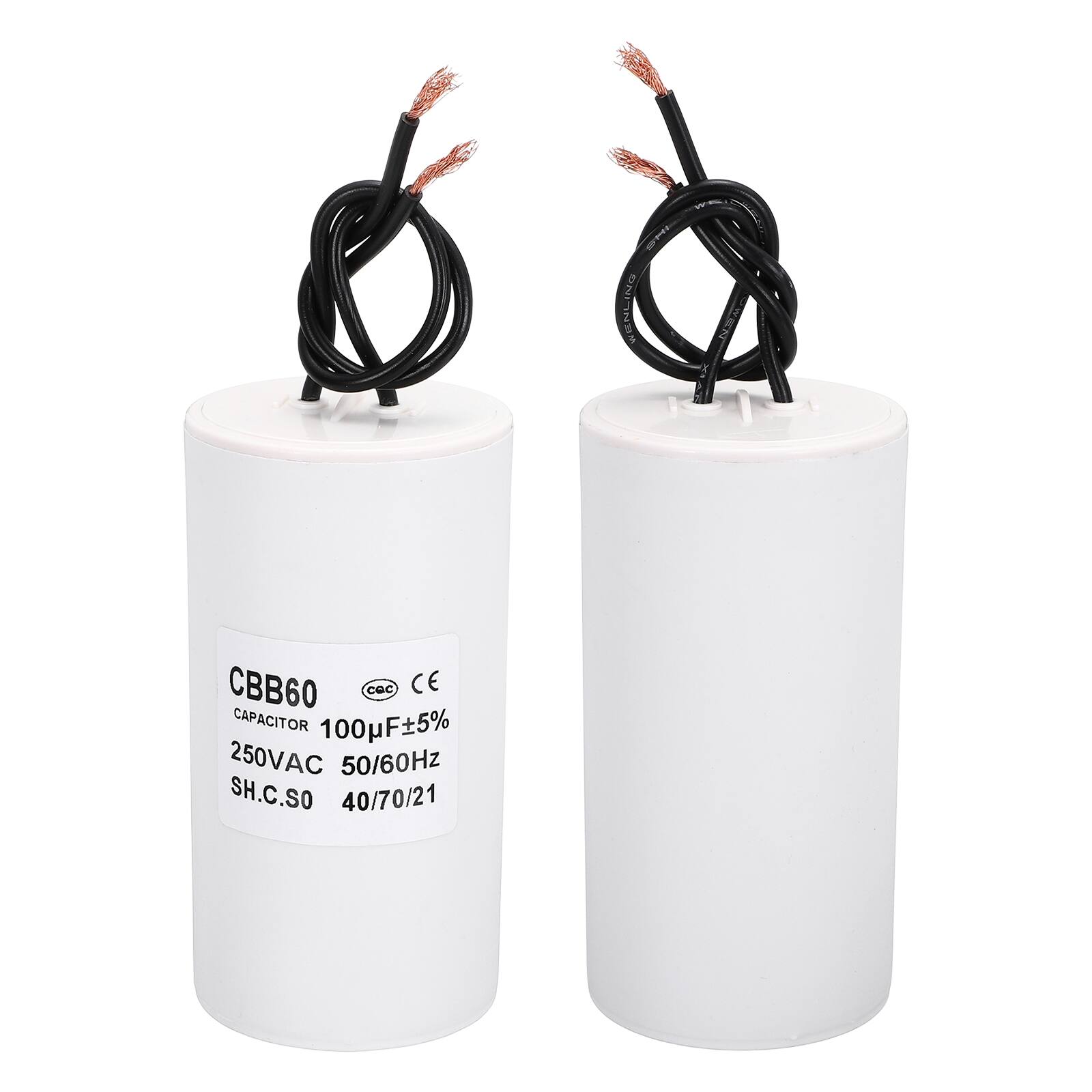CBB60 CAPACITOR 100µF±5% 250VAC 50/60Hz SH.C.SO 40/70/21