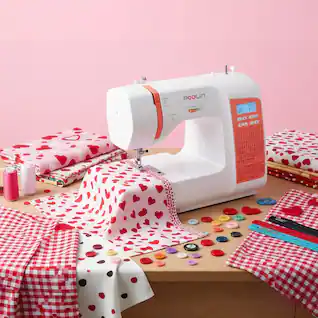 Poolin - 【Clearance】Poolin EOC02-RE 293 Stitches Computerized Sewing Machine LCD Screen with Full accessories for DIY & Gift - White