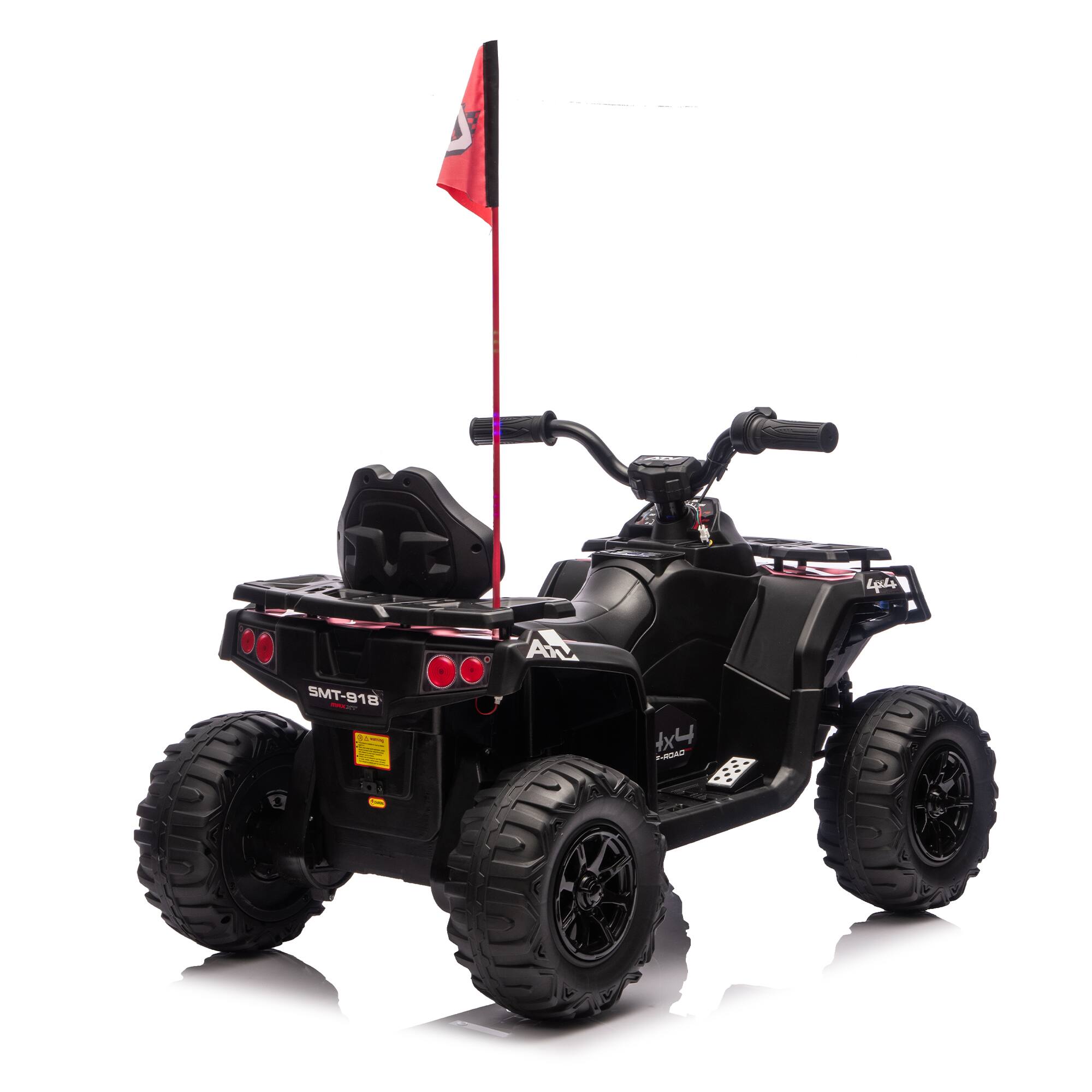 ELEMENT ACE Kids Electric Ride On ATV with 2WD, Bluetooth Music, LED ...