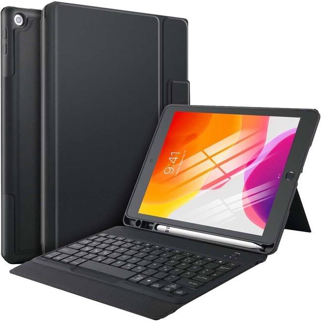 Front. CODi - Codi Keyboard/Cover Case (Folio) for 10.2" Apple iPad (7th Generation) Tablet - Bump Resistant, Scratch Resistant, Wear - Black.
