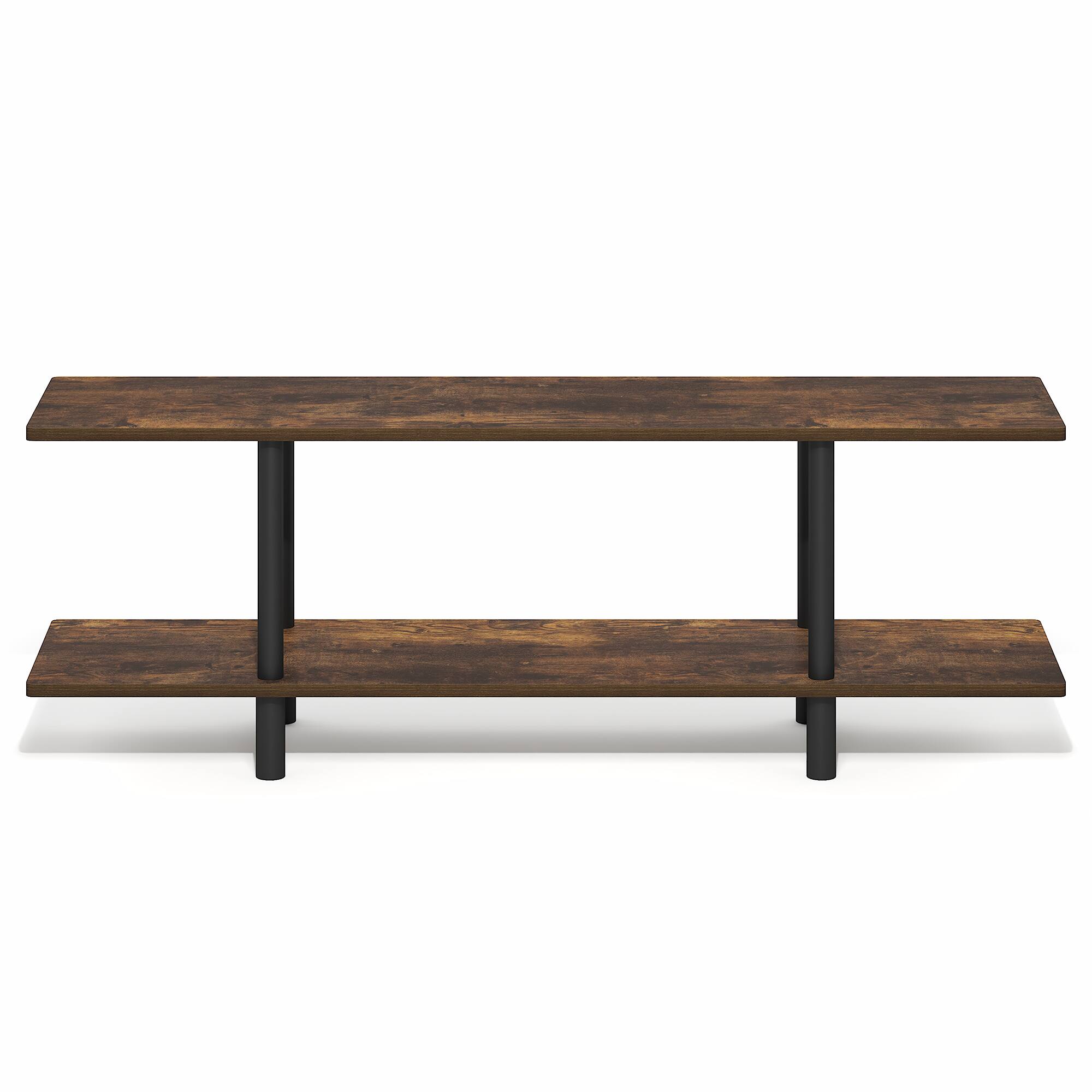 Alt View 5. Furinno - TURN-N-TUBE Storage Shelves, Book Shelf, Display Shelf, for Organization and Storage, Living Room, Garage, Home Office - Amber Pine/Black.