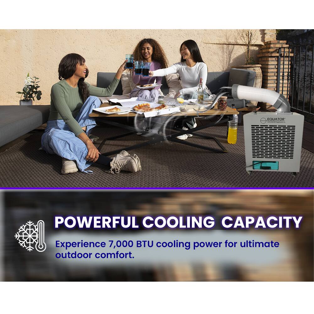 POWERFUL COOLING CAPACITY  
Experience 7,000 BTU cooling power for ultimate outdoor comfort.