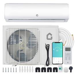 Qeetex - 24 SEER2 9000 BTU Mini Split Air Conditioner Heat Pump with Wifi Control, Heat Cool Up to 450 Sq.Ft - White