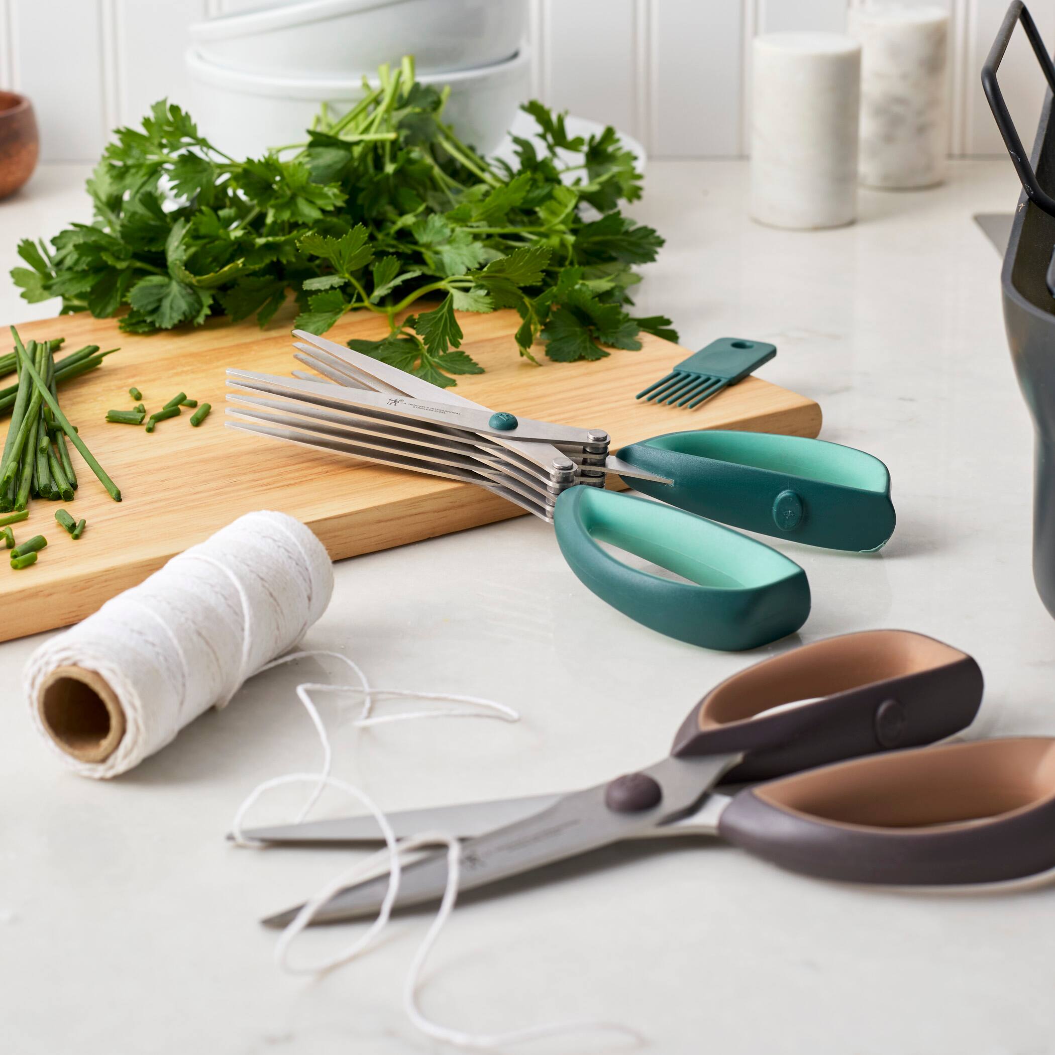 Alt View 5. Henckels - Henckels 2-pc Kitchen and Herb Shears Set - Stainless Steel.