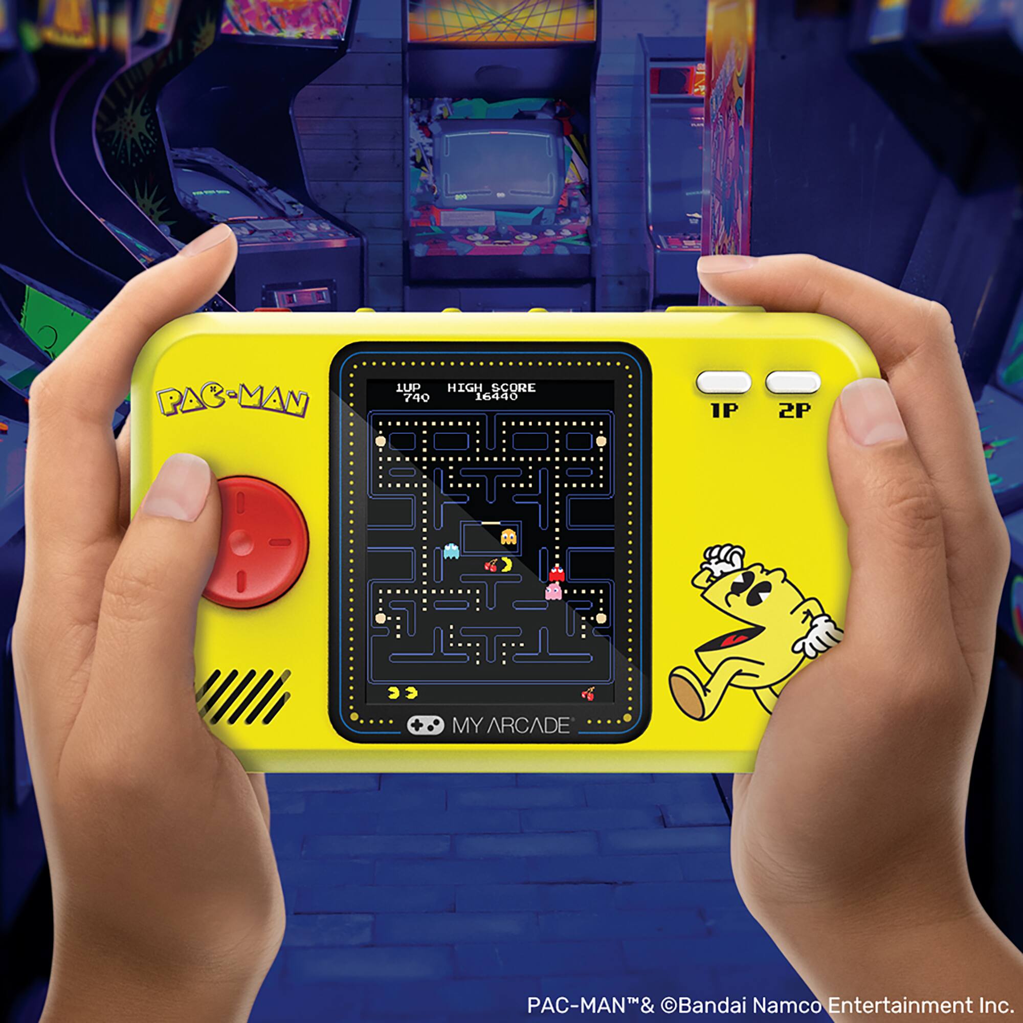 Pac Man Pocket Player Pro Portable Handheld Gaming System With