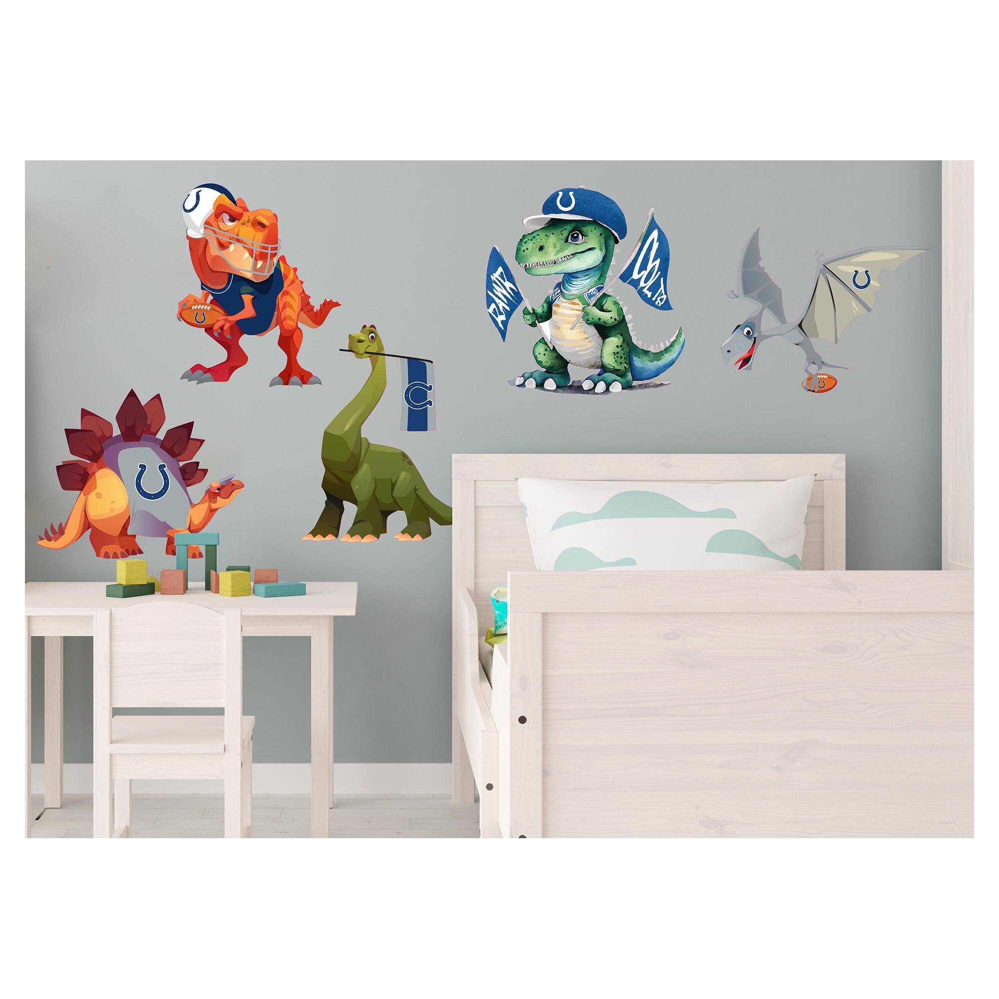 Indianapolis Colts Dinosaurs Wall Decal Set