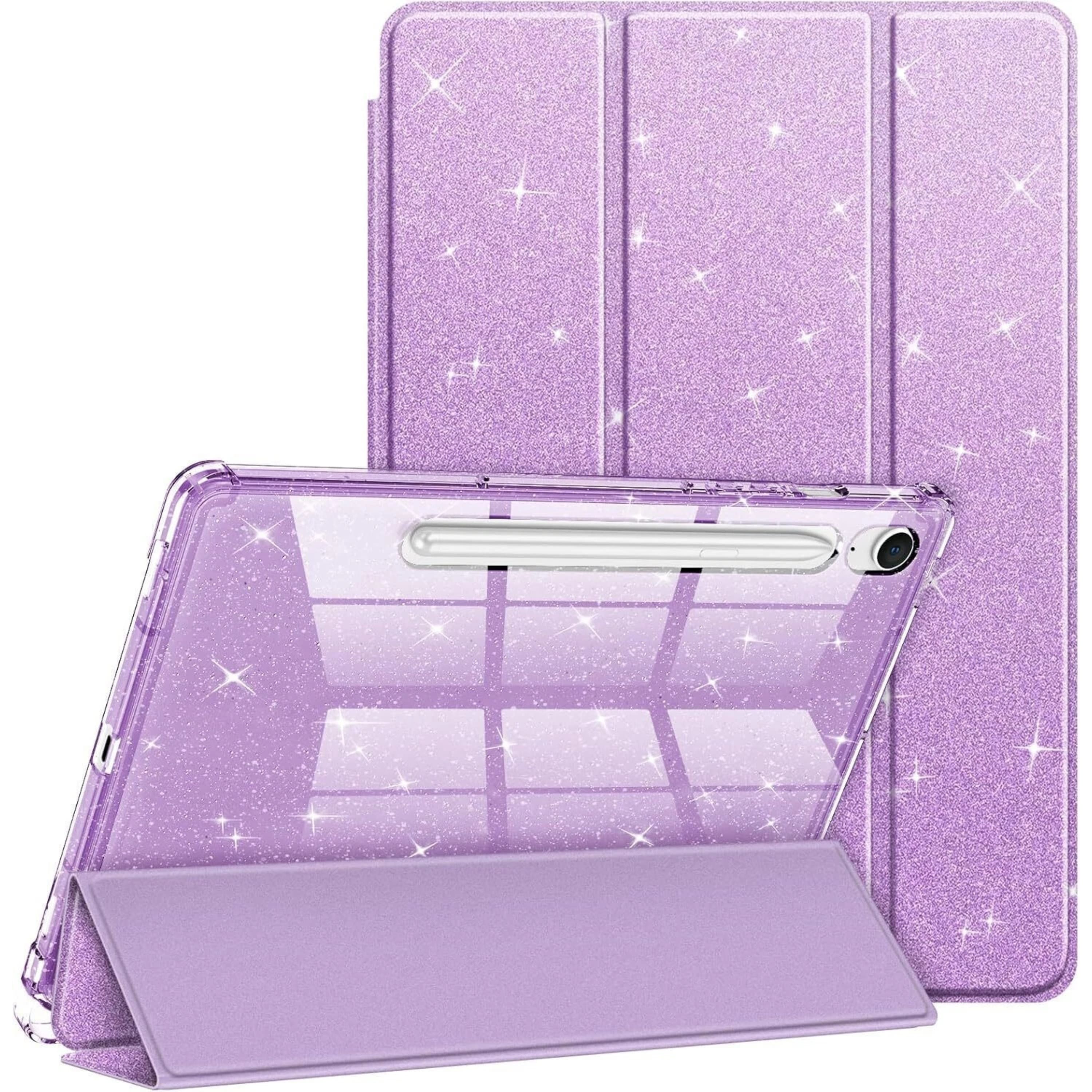 Kitcheniva - Slim Case For Samsung Galaxy Tab S9 FE And S10 FE 5G 10.9'' Clear Back Cover - Purple