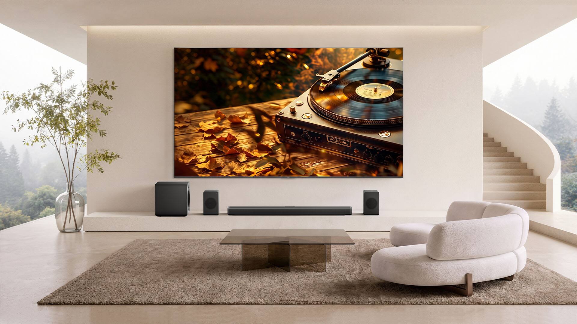 Alt View 16. TCL - Q95K Q Class 11.1.4 Channel Dolby Atmos Soundbar with Wireless Dual-Driver Subwoofer and Satellite Speakers - Black.