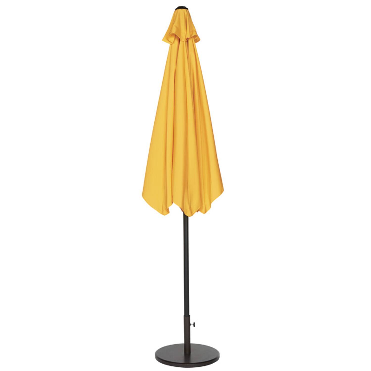 Left. Living Accents - Living Accents 9 ft. Tiltable Yellow Market Umbrella.