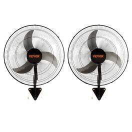 VEVOR - Wall Mount Fan, 2 PCS 20 inch Oscillating, 3-speed High Velocity Max. 4000 CFM Industrial Wall Fan for Indoor,Commercial - Black